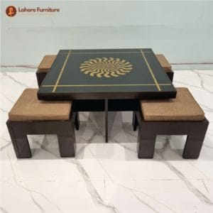 Center Table With 4 Stools